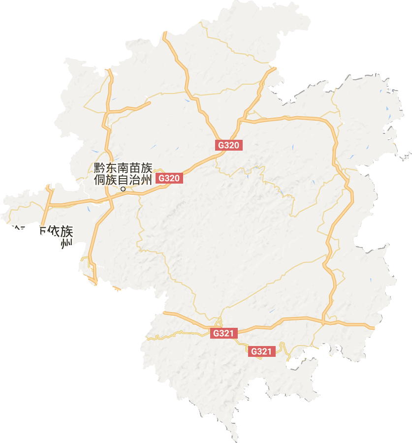 黔東南苗族侗族自治州電子地圖