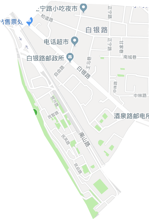 白銀路街道電子地圖