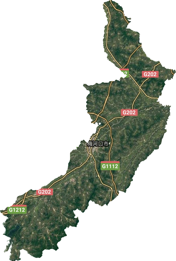 梅河口市衛星圖