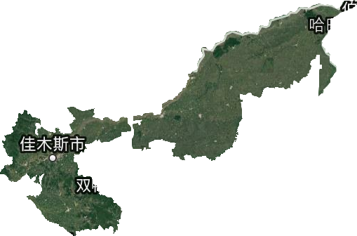 佳木斯市衛星圖