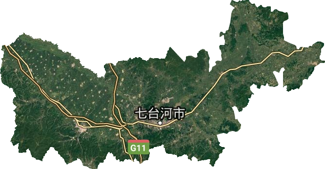 七臺(tái)河市衛(wèi)星圖