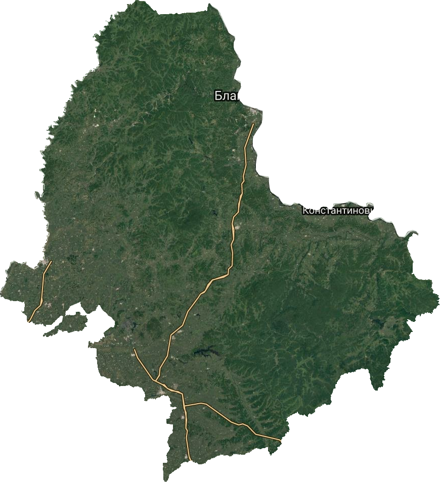 黑河市衛星圖