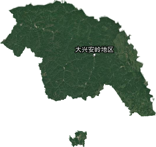 大興安嶺地區衛星圖