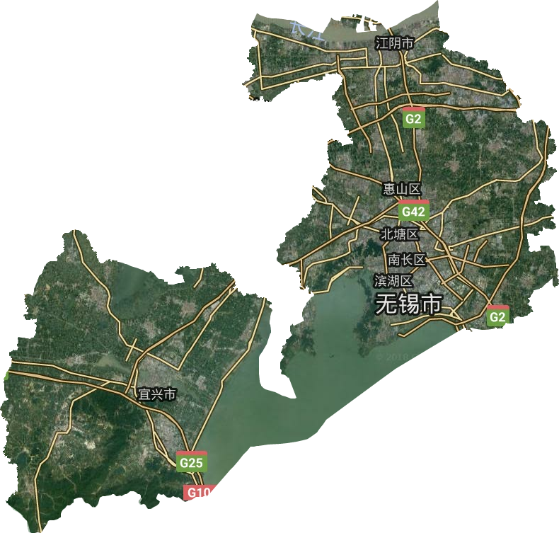 無錫市衛(wèi)星圖