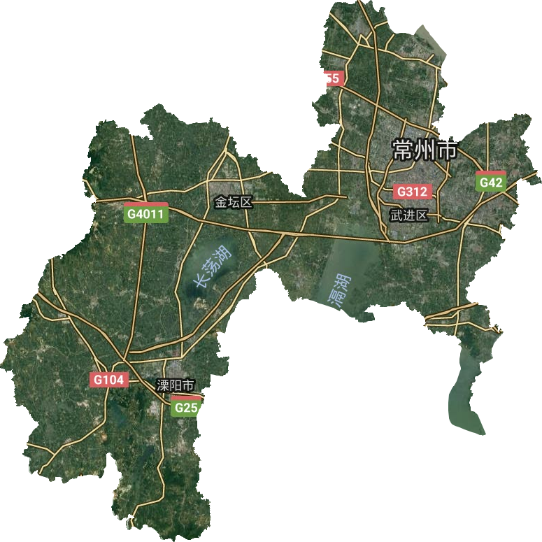 常州市衛星圖