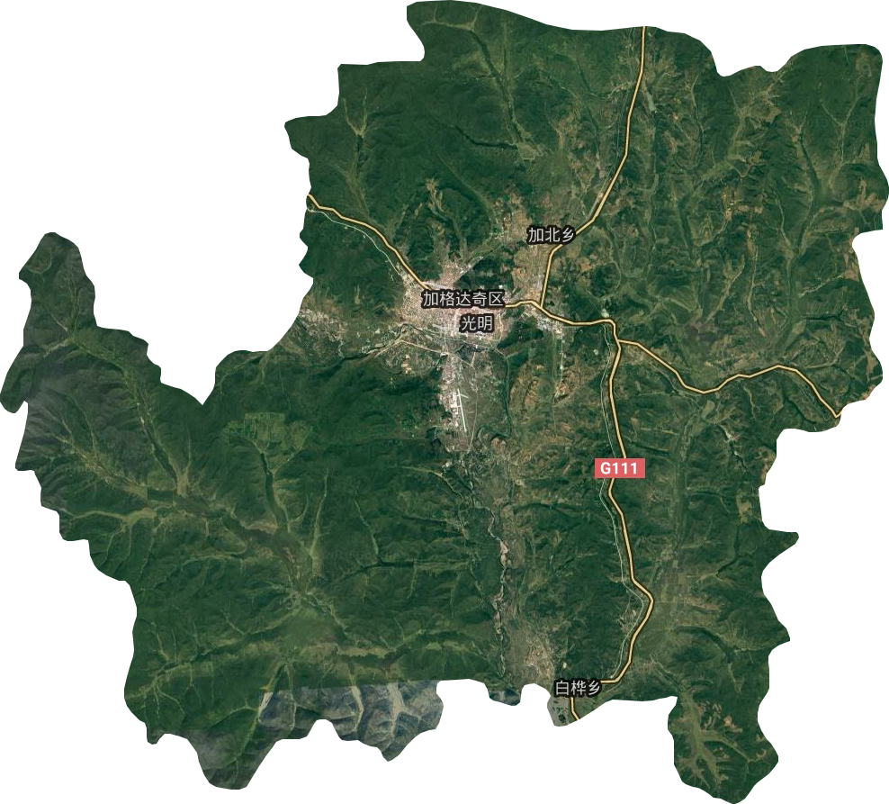 加格達(dá)奇區(qū)衛(wèi)星圖