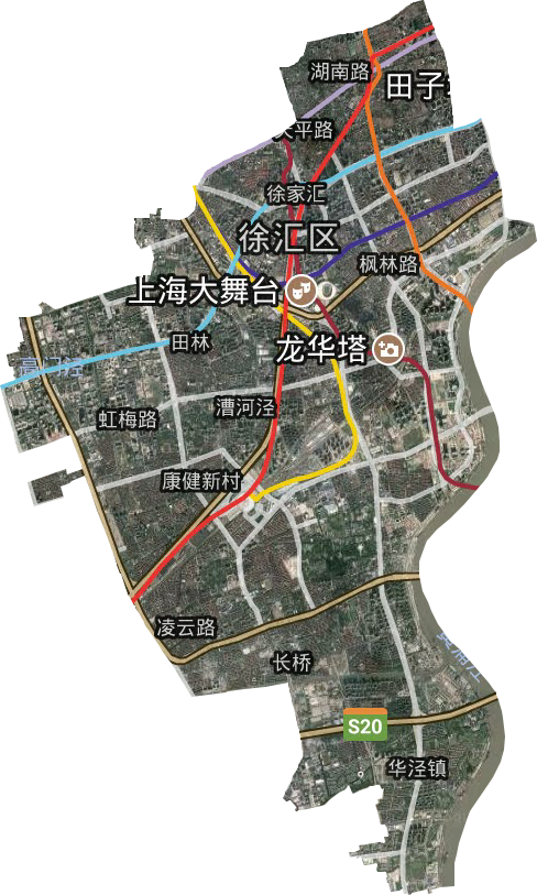 徐匯區衛星圖