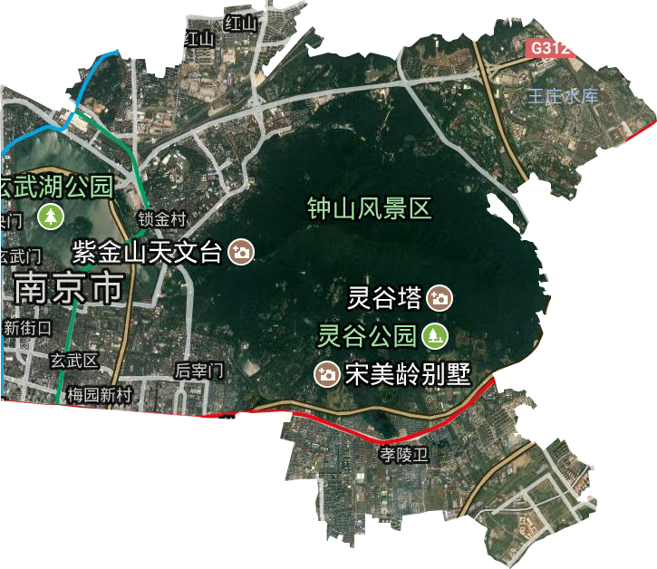 玄武區衛星圖