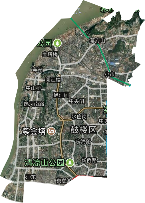 鼓樓區衛星圖