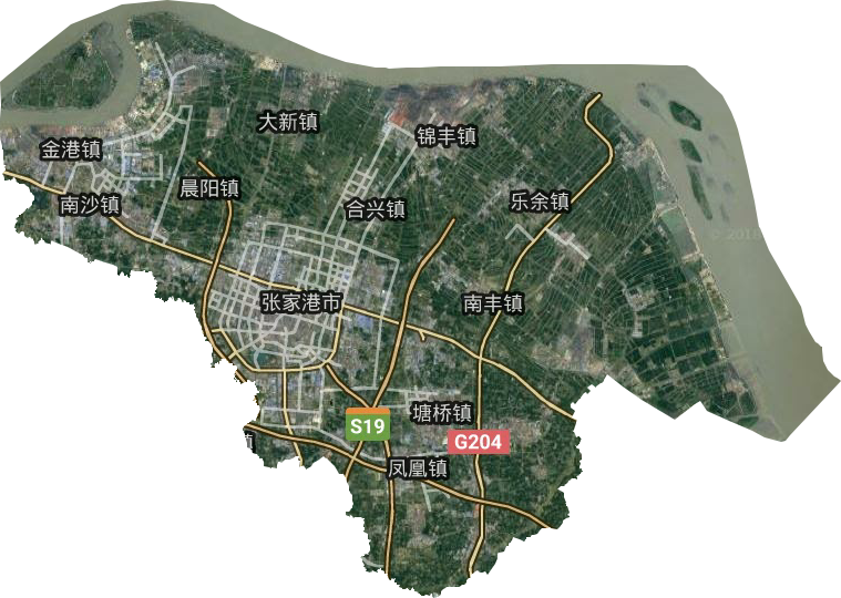 張家港市衛星圖