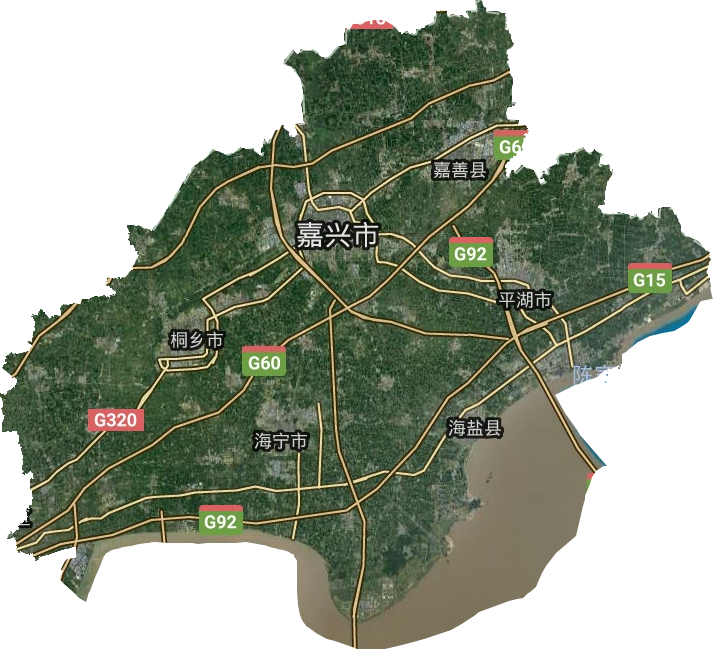 嘉興市衛星圖