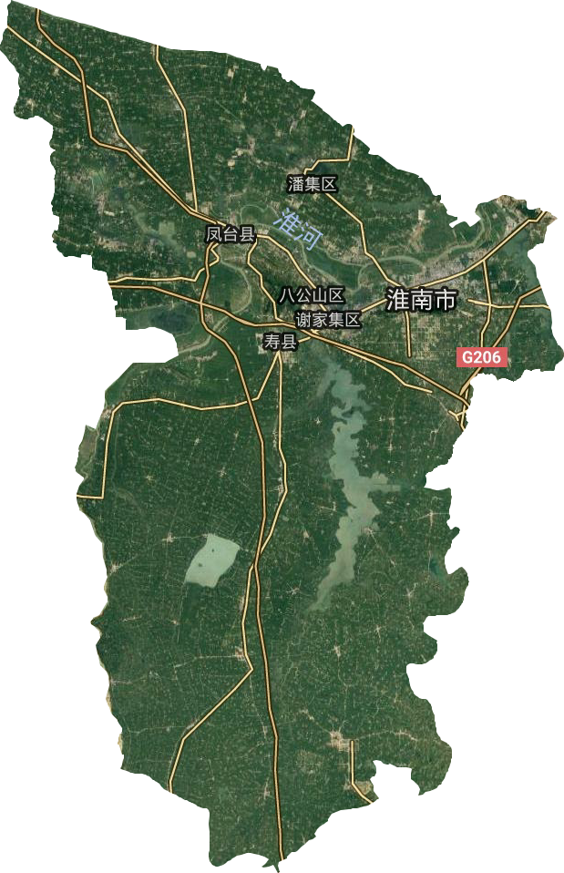 淮南市衛(wèi)星圖
