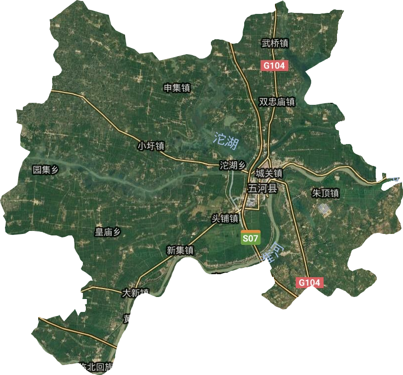 五河縣衛星圖