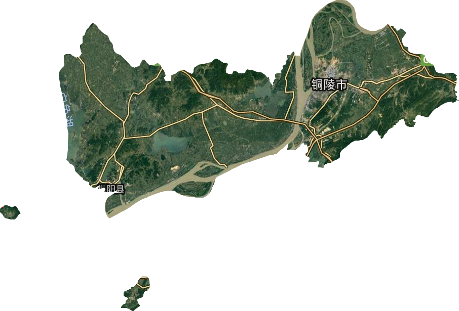 銅陵市衛星圖