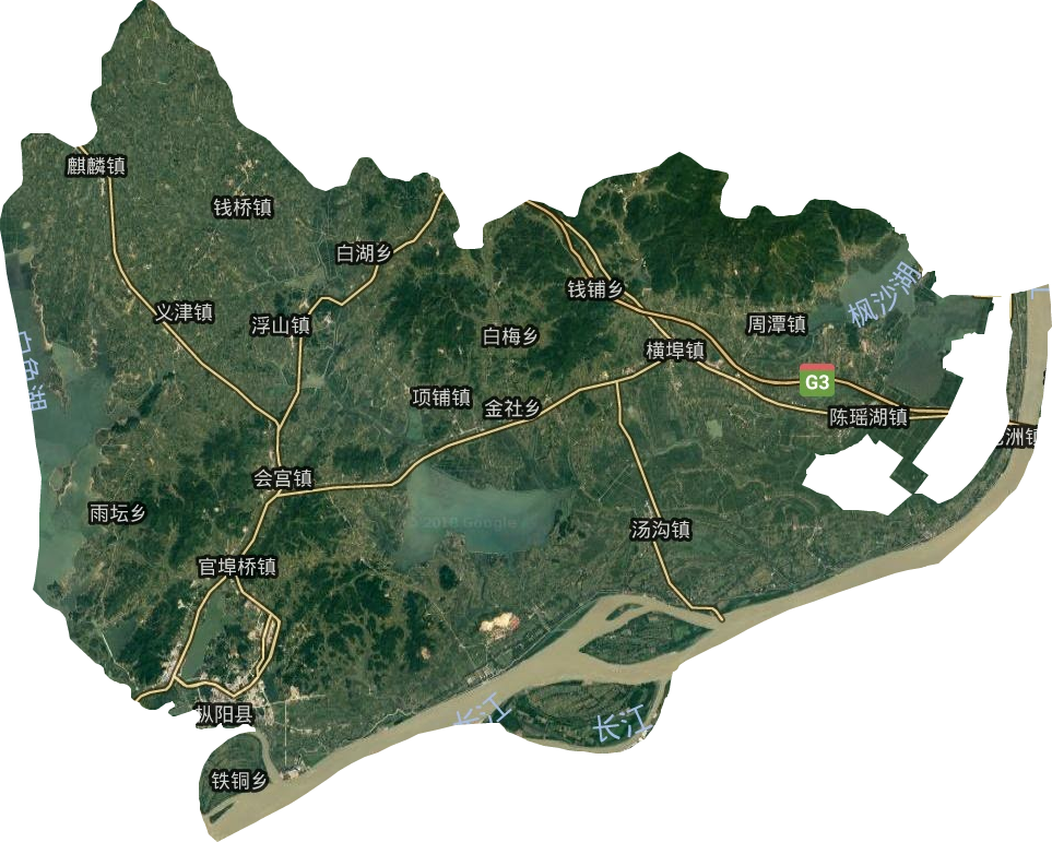 樅陽縣衛星圖