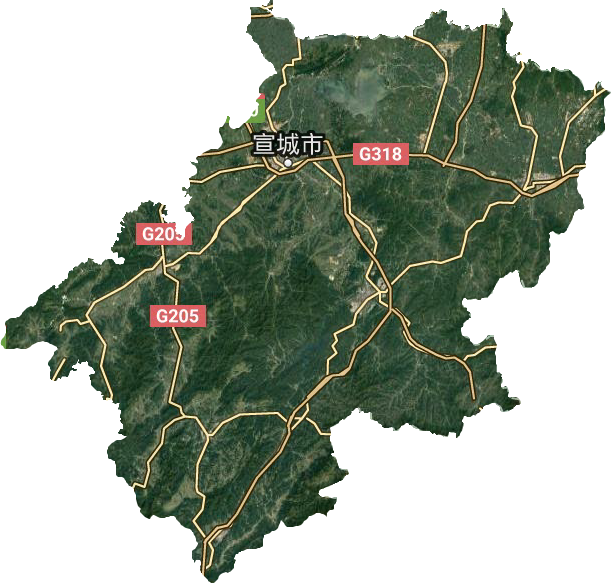 宣城市衛星圖
