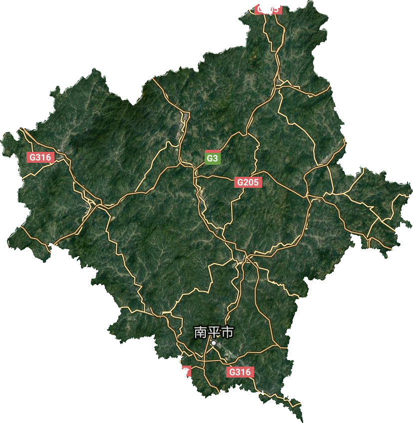 南平市衛星圖