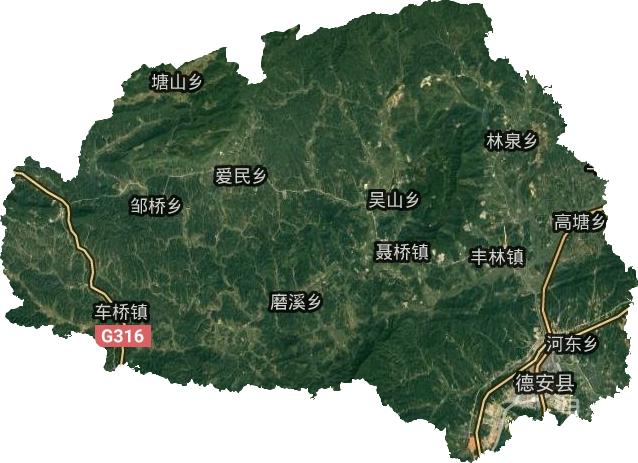 德安縣衛(wèi)星圖