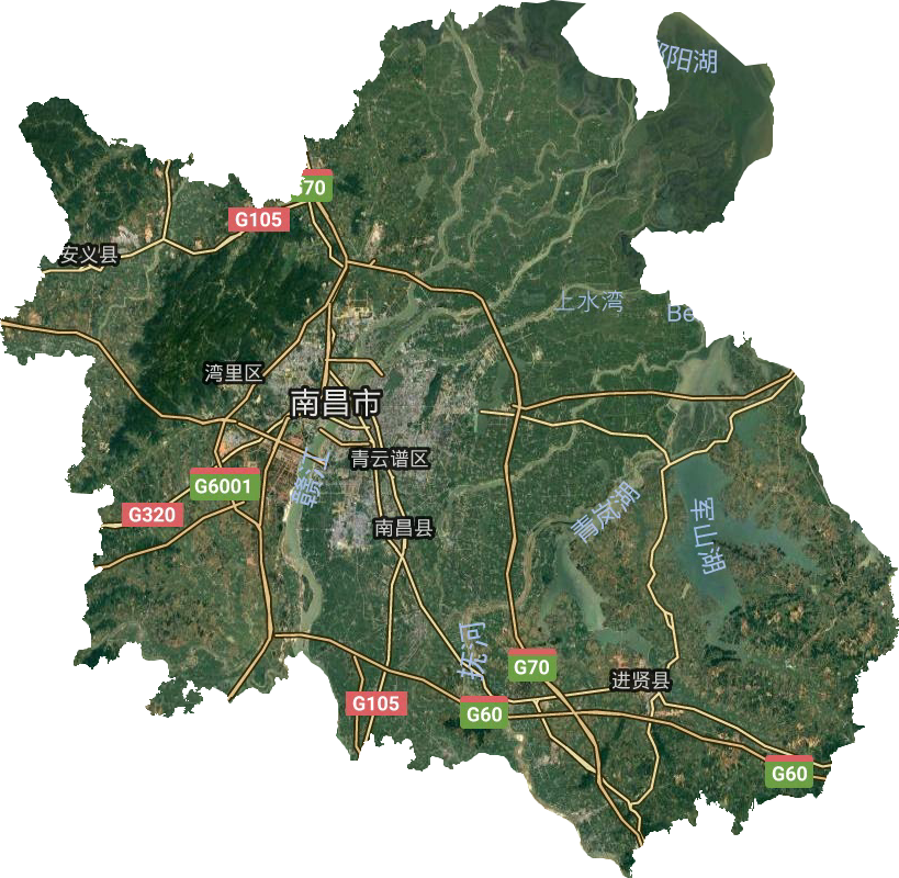 南昌市衛星圖