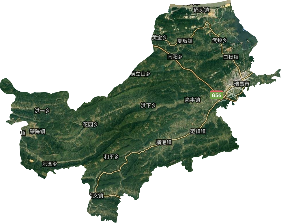 瑞昌市衛星圖