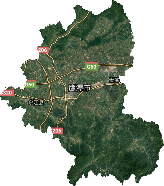 鷹潭市衛星圖