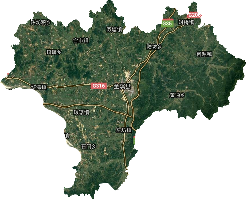 金溪縣衛星圖