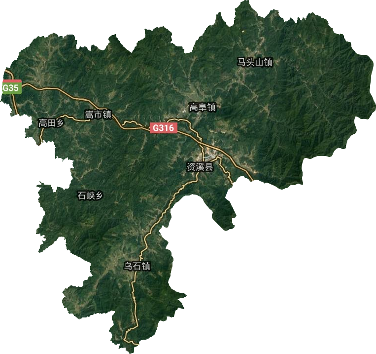 資溪縣衛(wèi)星圖