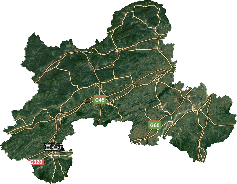 宜春市衛星圖