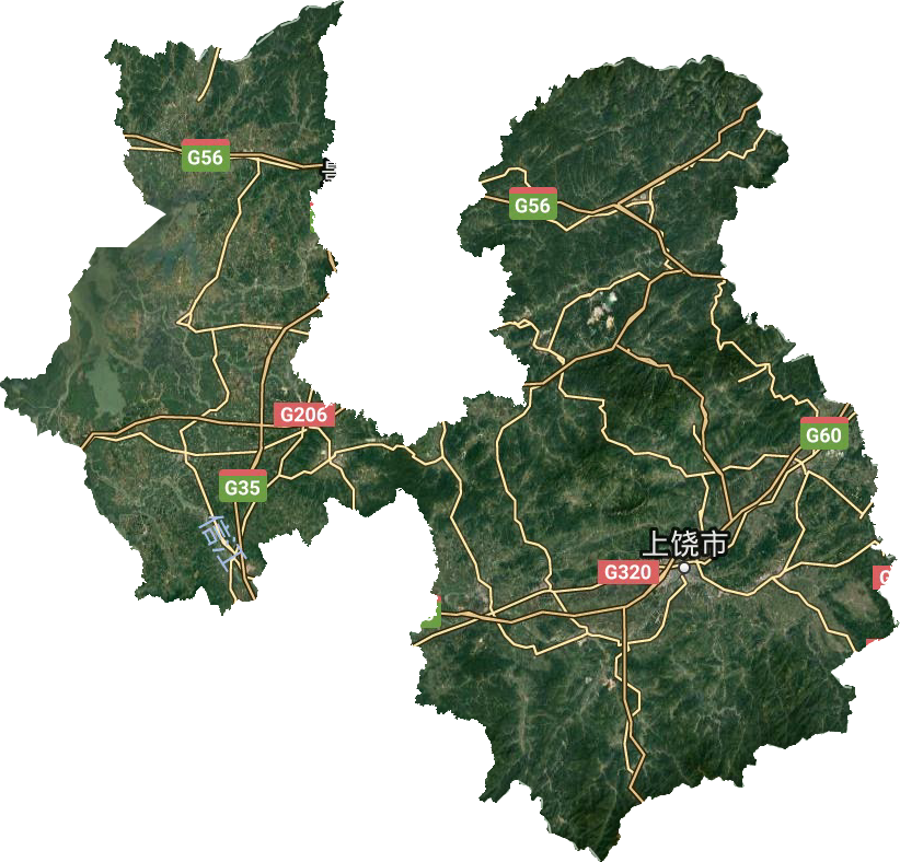 上饒市衛星圖