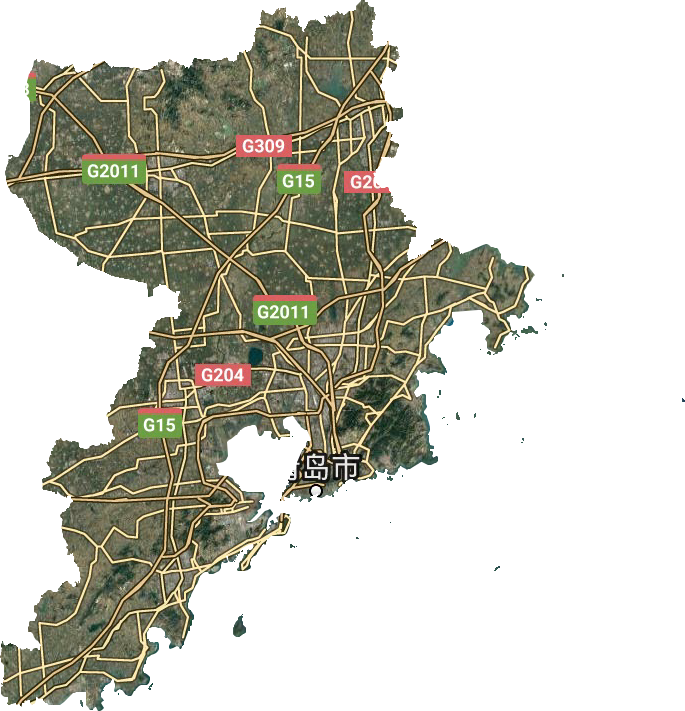 青島市衛星圖