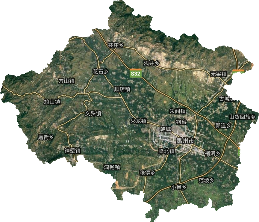 禹州市衛星圖