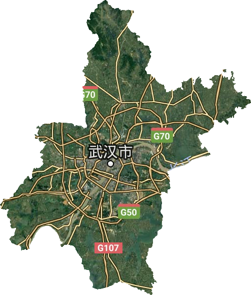 武漢市衛星圖