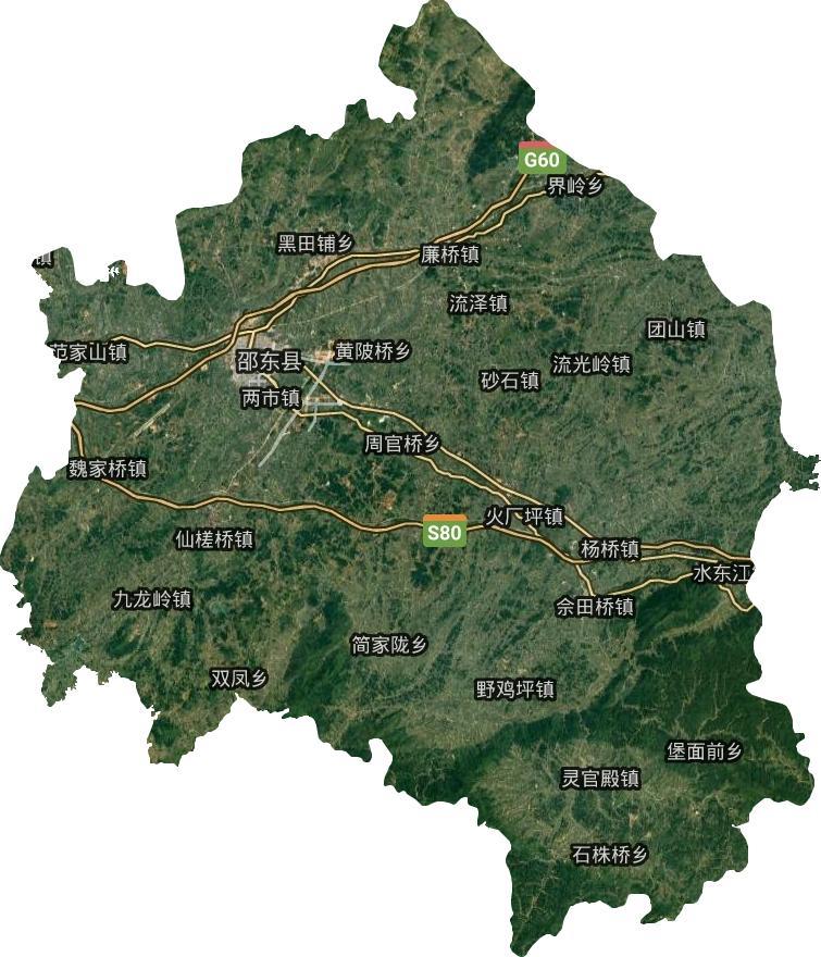 邵東縣衛星圖