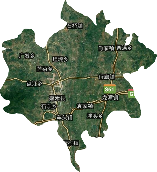 嘉禾縣衛星圖