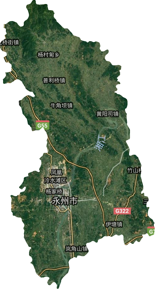 冷水灘區衛星圖