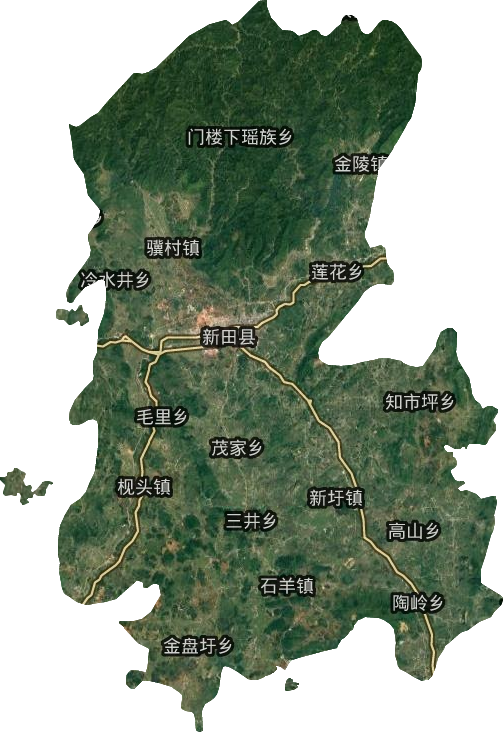 新田縣衛(wèi)星圖