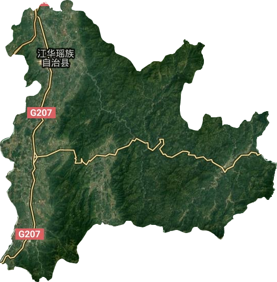 江華瑤族自治縣衛星圖