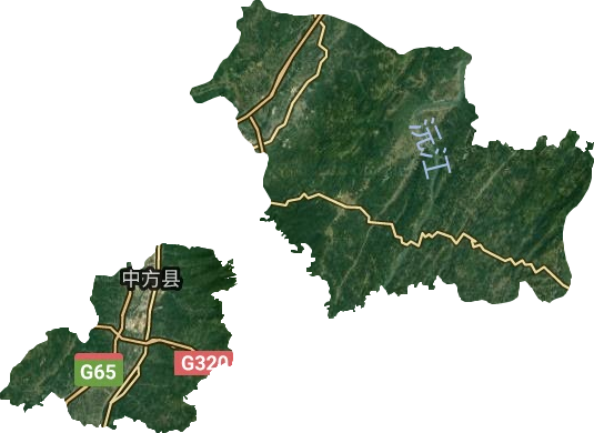 中方縣衛星圖