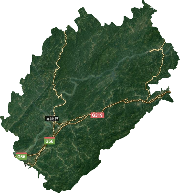 沅陵縣衛星圖