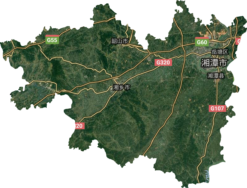 湘潭市衛星圖