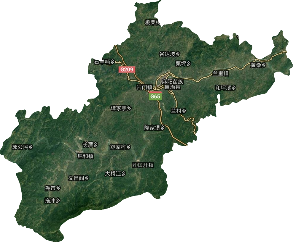 麻陽苗族自治縣衛星圖
