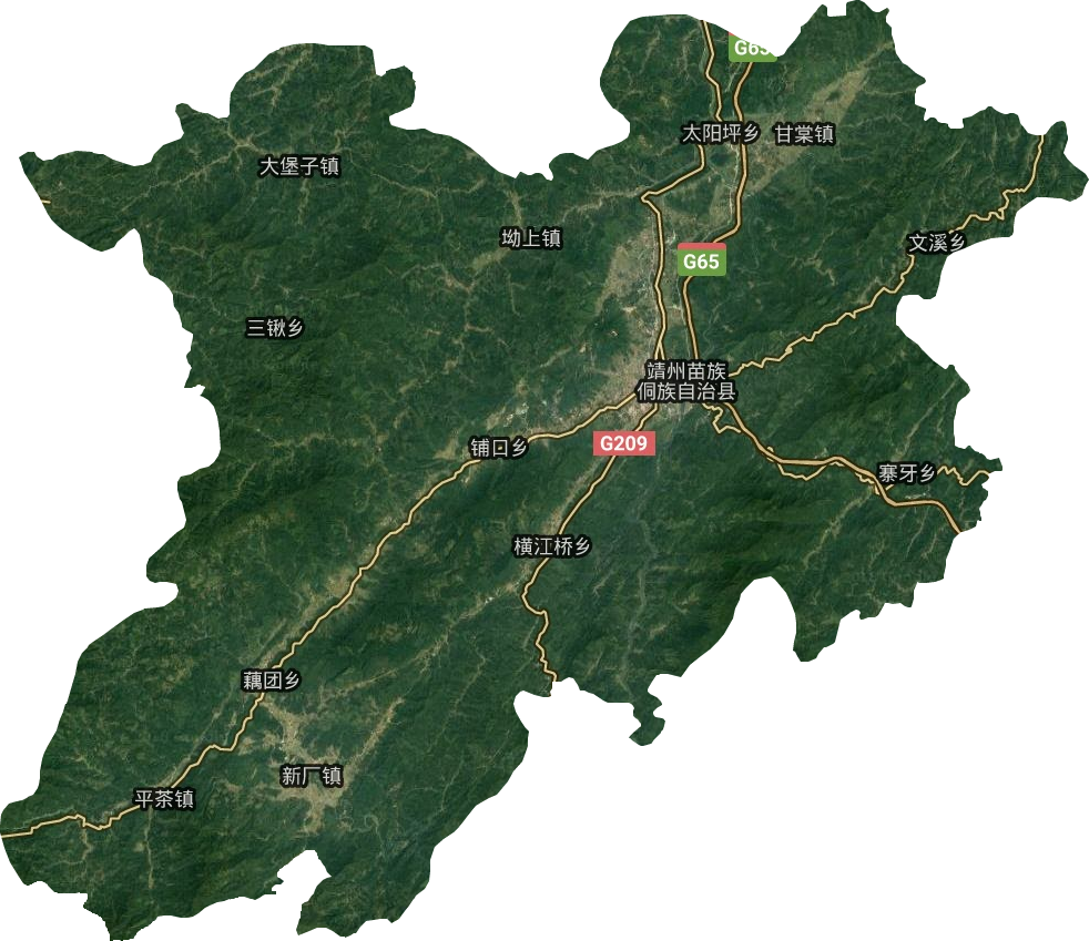 靖州苗族侗族自治縣衛星圖