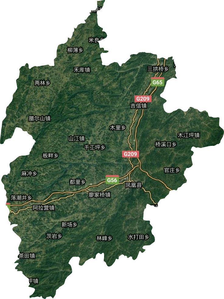 鳳凰縣衛星圖