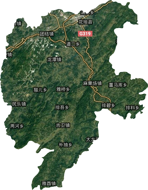 花垣縣衛星圖