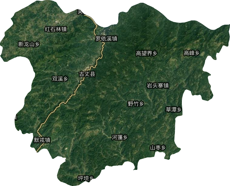 古丈縣衛(wèi)星圖