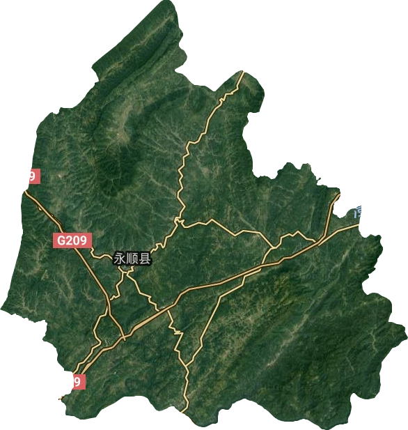 永順縣衛(wèi)星圖