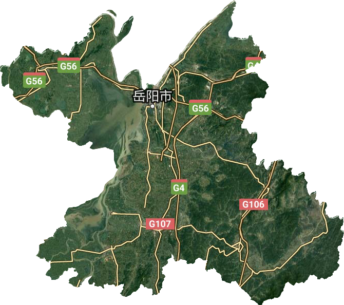 岳陽市衛星圖