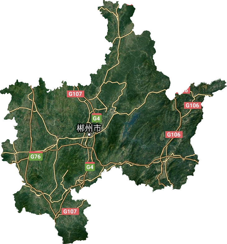 郴州市衛(wèi)星圖