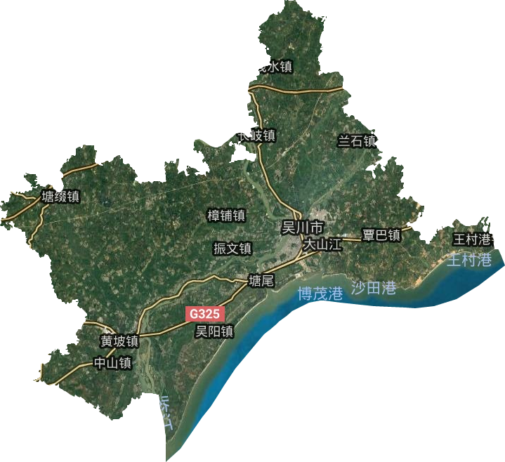 吳川市衛星圖