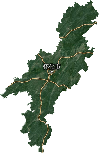 懷化市衛星圖